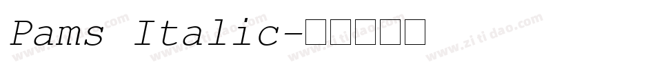 Pams Italic字体转换